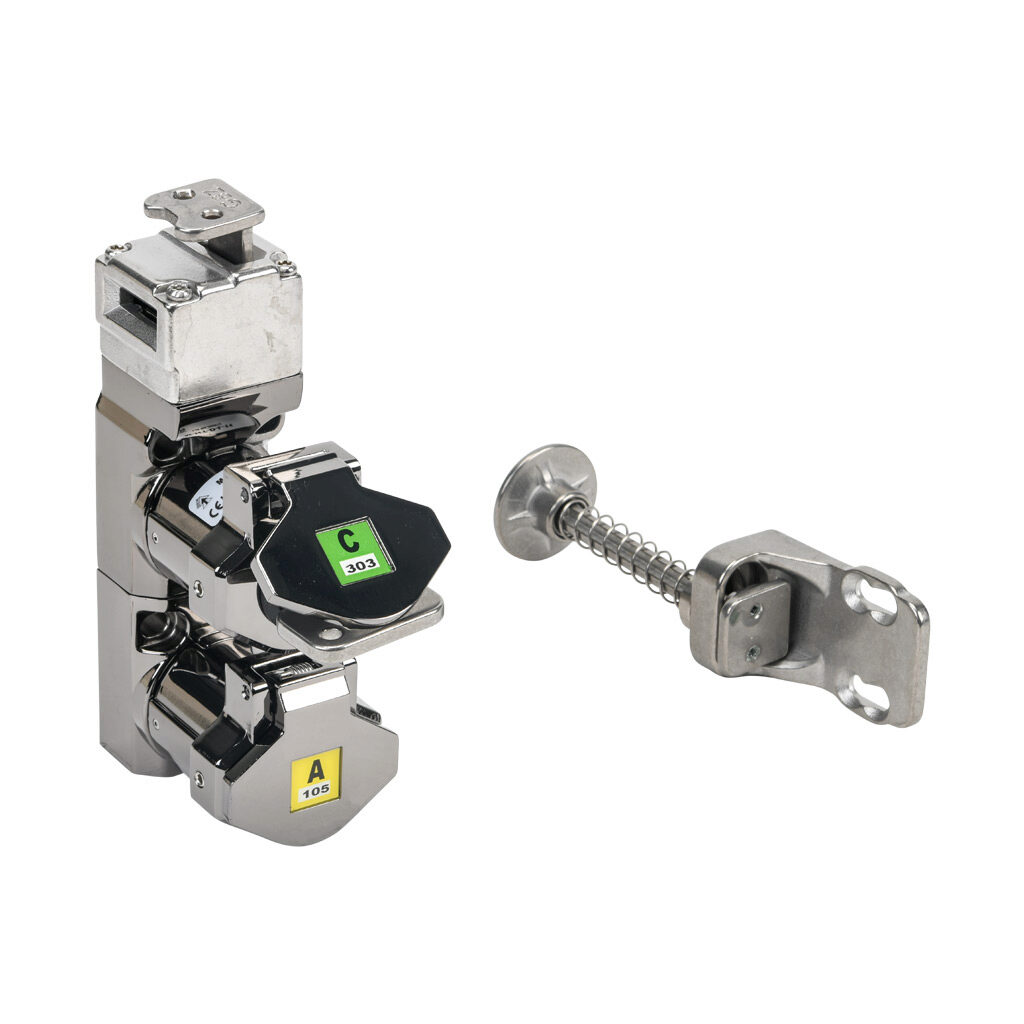 800003-A105 - IDEM Skorpion series trapped key interlock system, rotary key, 1 gate, whole body, A105 coded, die-cast aluminum alloy.