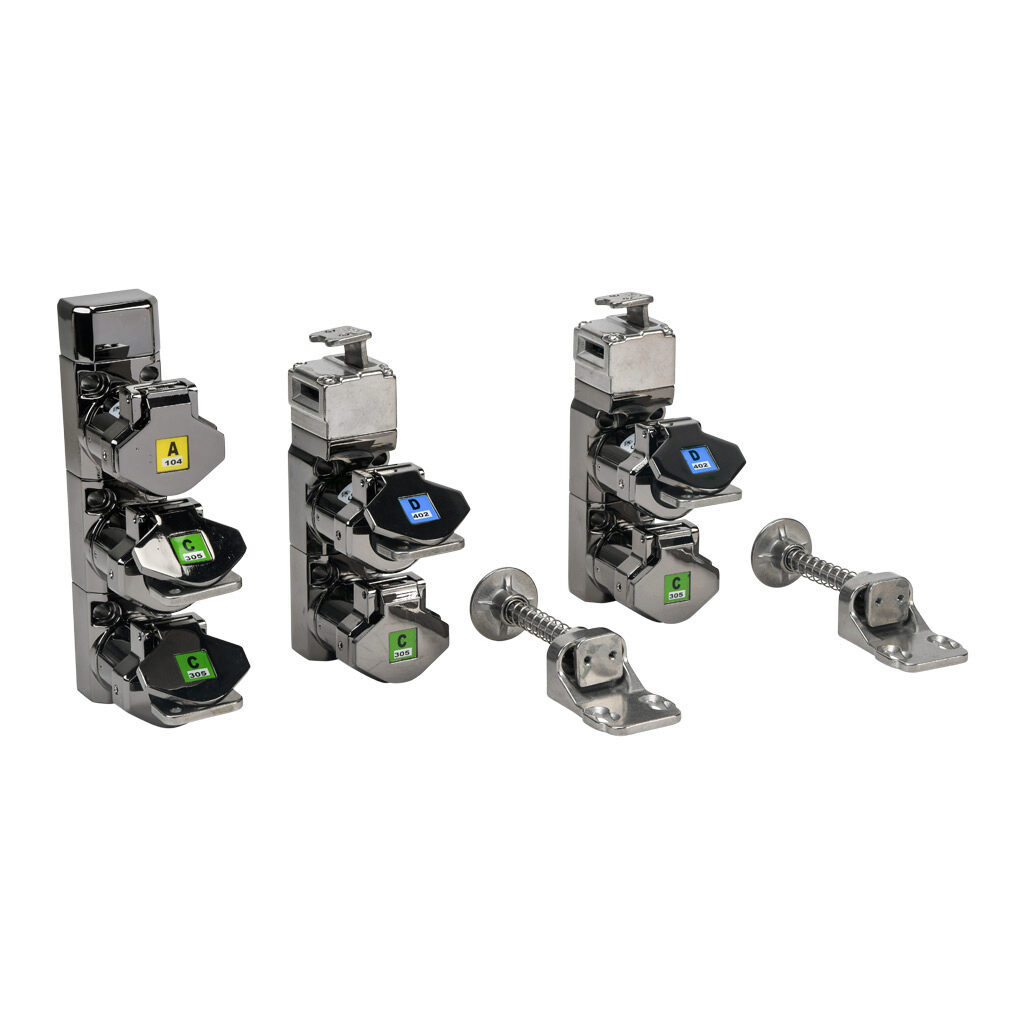 800004-A104 - IDEM Skorpion series trapped key interlock system, rotary key, 2 gates, whole body, A104 coded, die-cast aluminum alloy.