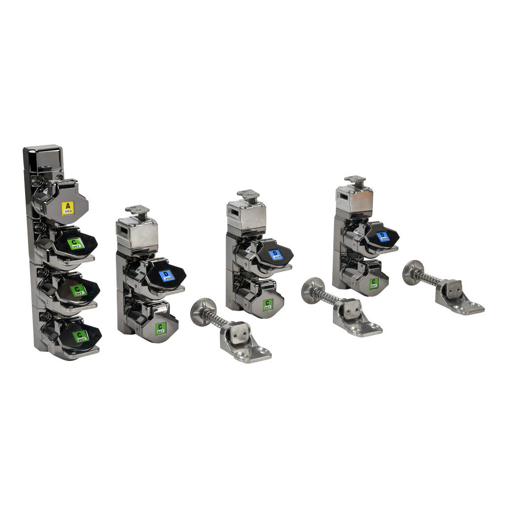 800005-A103 - IDEM Skorpion series trapped key interlock system, rotary key, 3 gates, whole body, A103 coded, die-cast aluminum alloy.
