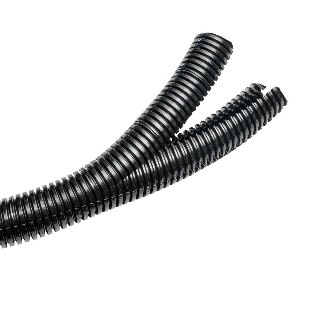 832504 - Murrplastik EWT-PA two-piece split flexible electrical tubing, polyamide, M32/P29 tubing size, black, 32.8ft/10m coil length.