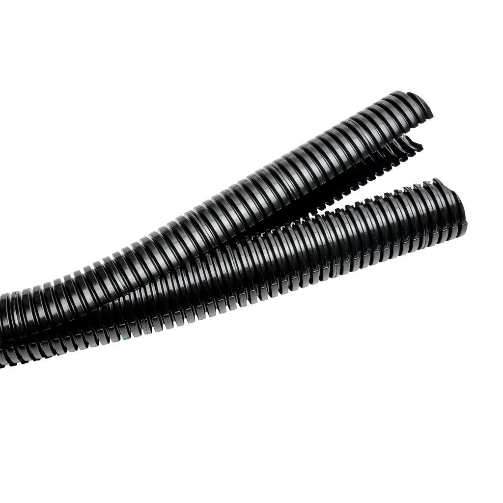 832508 - Murrplastik EWT-PA two-piece split flexible electrical tubing, polyamide, M40/P36 tubing size, black, 32.8ft/10m coil length.