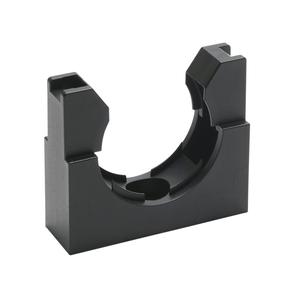 836129 - Murrplastik UH mount, snap-in, M32/P29 tubing size, insulated, black. Package of 5. For use with EW-PAB and EW-PRF series flexible corrugated solid tubing and EWT-PA series flexible corrugated split tubing.