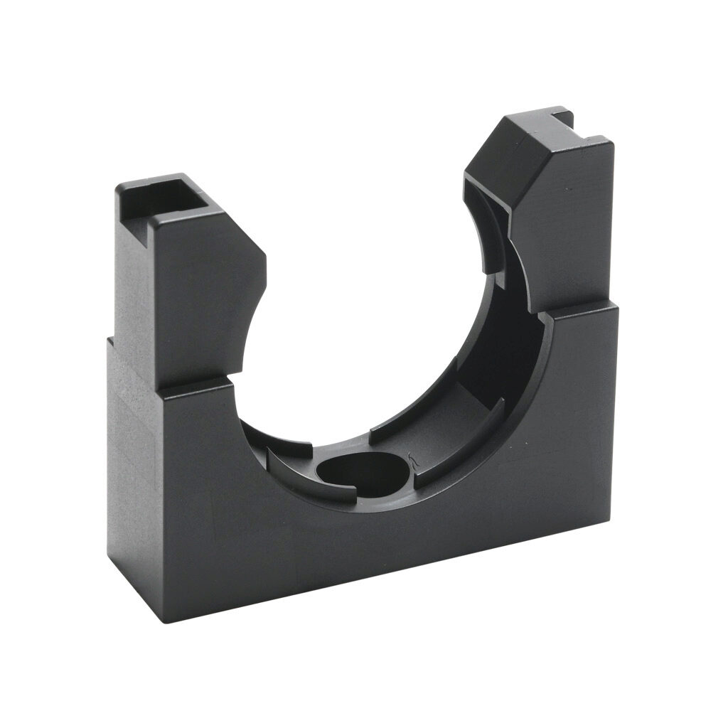 836131 - Murrplastik UH mount, snap-in, M40/P36 tubing size, insulated, black. Package of 5. For use with EW-PAB and EW-PRF series flexible corrugated solid tubing and EWT-PA series flexible corrugated split tubing.