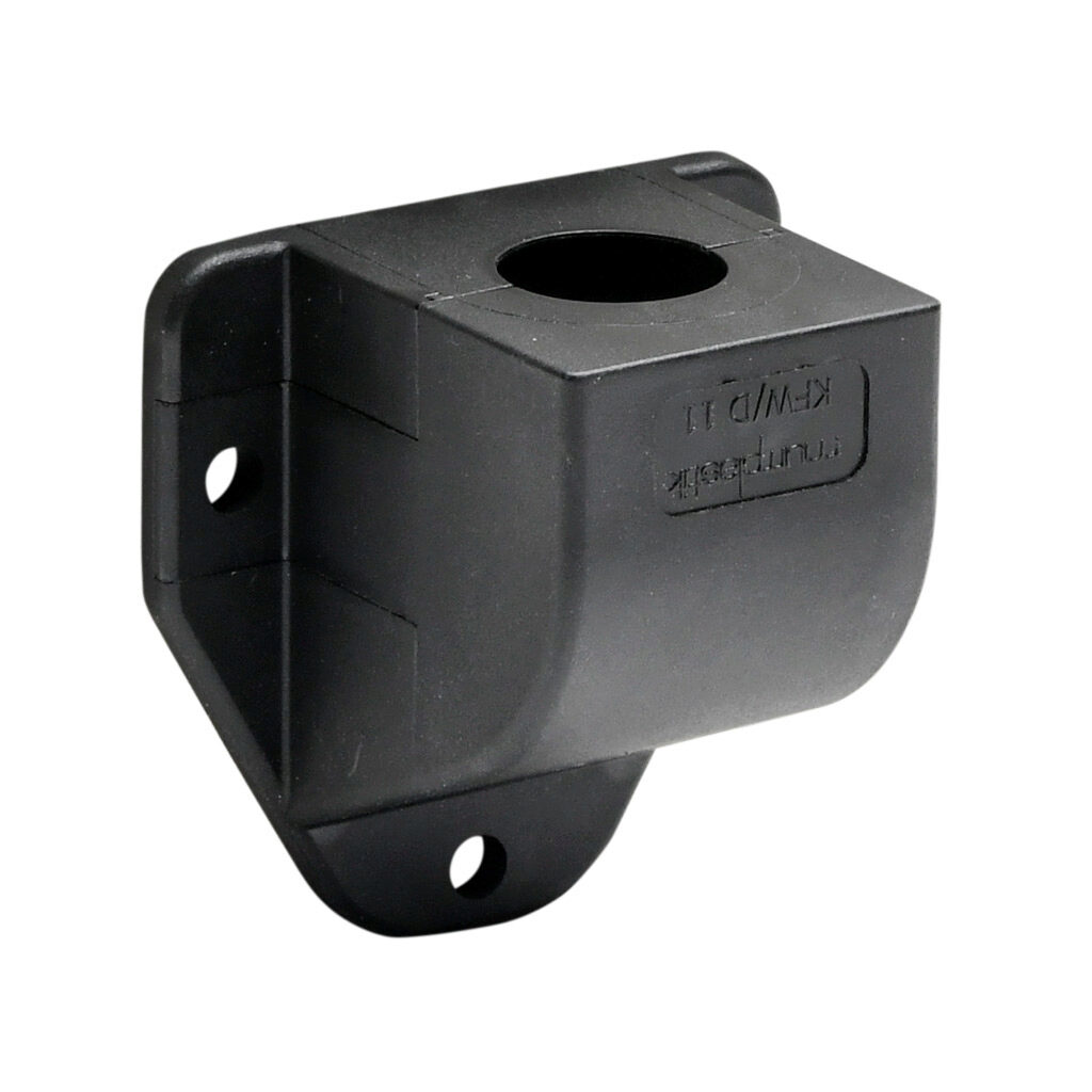 836301 - Murrplastik KFW/D fitting, 90-degree bulkhead, screw clamp, M16/P11 tubing size, screw mount, insulated, black. Package of 2. For use with EW-PAB and EW-PRF series flexible corrugated solid tubing and EWT-PA series flexible corrugated spl...