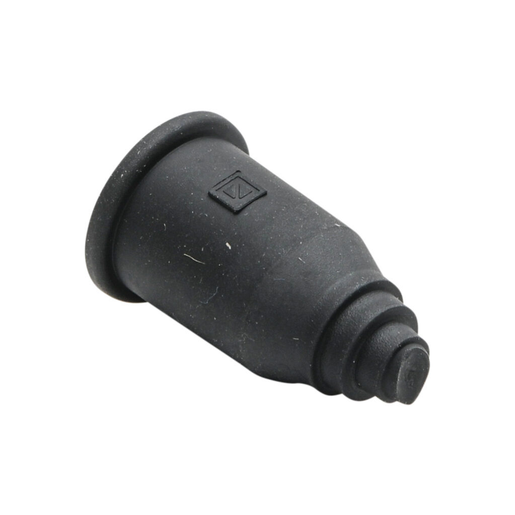 836601 - Murrplastik ET fitting, end sleeve, push-on, M12/P09 tubing size, insulated, black. Package of 5. For use with EW-PAB and EW-PRF series flexible corrugated solid tubing and EWT-PA series flexible corrugated split tubing.