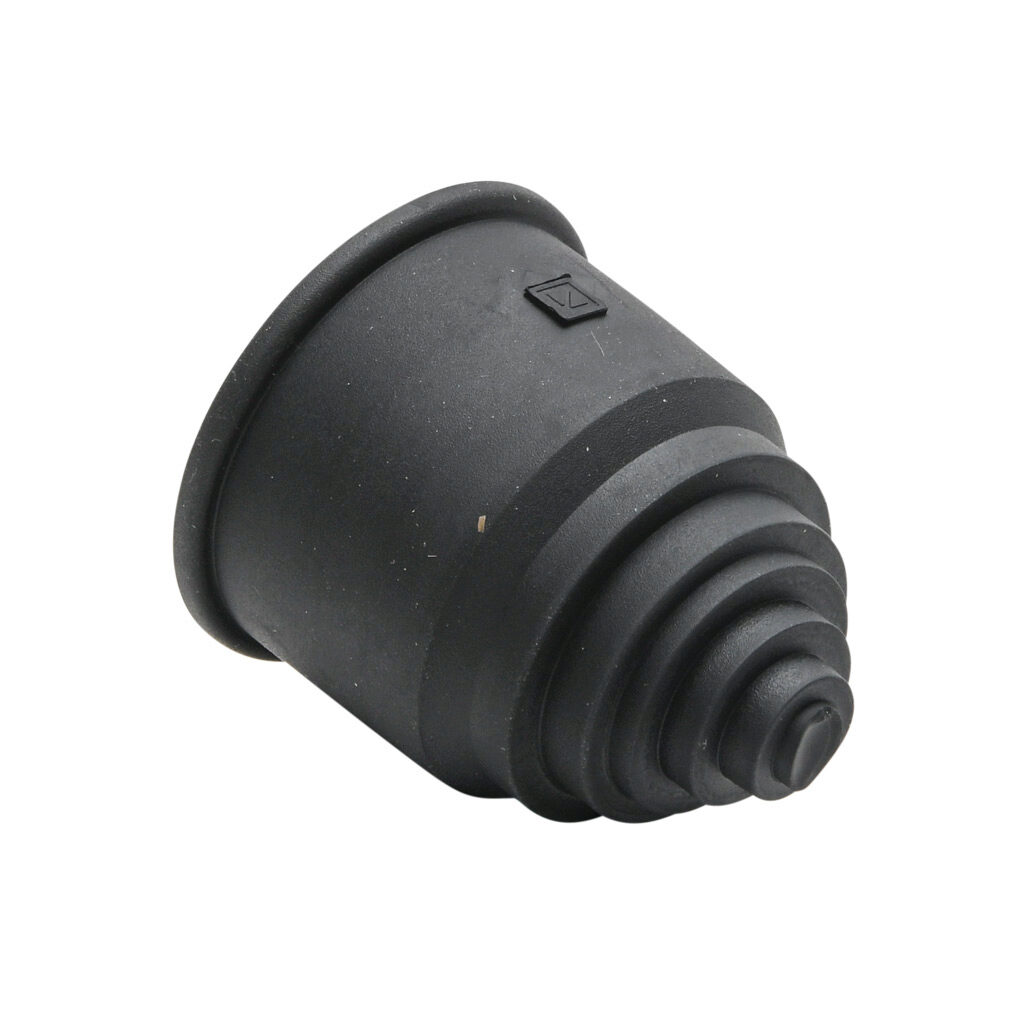 836607 - Murrplastik ET fitting, end sleeve, push-on, M25/P21 tubing size, insulated, black. Package of 5. For use with EW-PAB and EW-PRF series flexible corrugated solid tubing and EWT-PA series flexible corrugated split tubing.