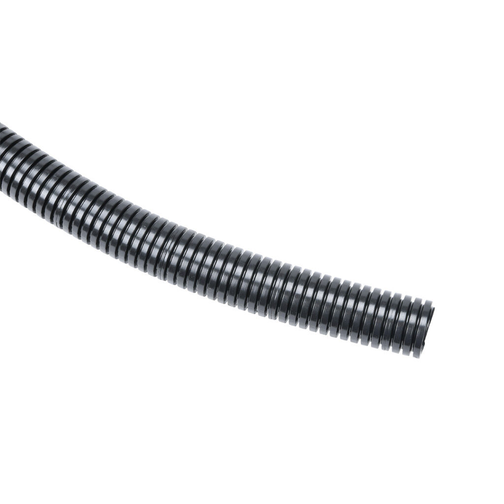 838121 - Murrplastik EW-PAB solid flexible corrugated tubing, modified polyamide 6, M25/P21 tubing size, black, 32.8ft/10m coil length.