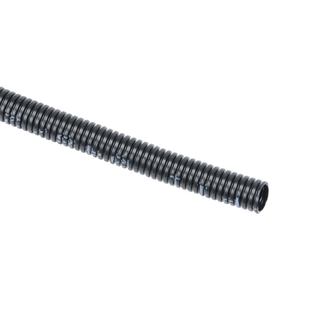 838611 - Murrplastik EW-PRF solid continuous flexing corrugated tubing, modified polyamide 12, M16/P11 tubing size, black, 164ft/50m coil length.