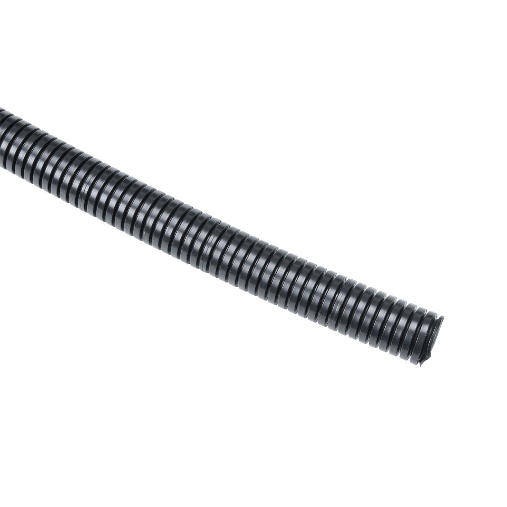 838616 - Murrplastik EW-PRF solid continuous flexing corrugated tubing, modified polyamide 12, M20/P16 tubing size, black, 164ft/50m coil length.