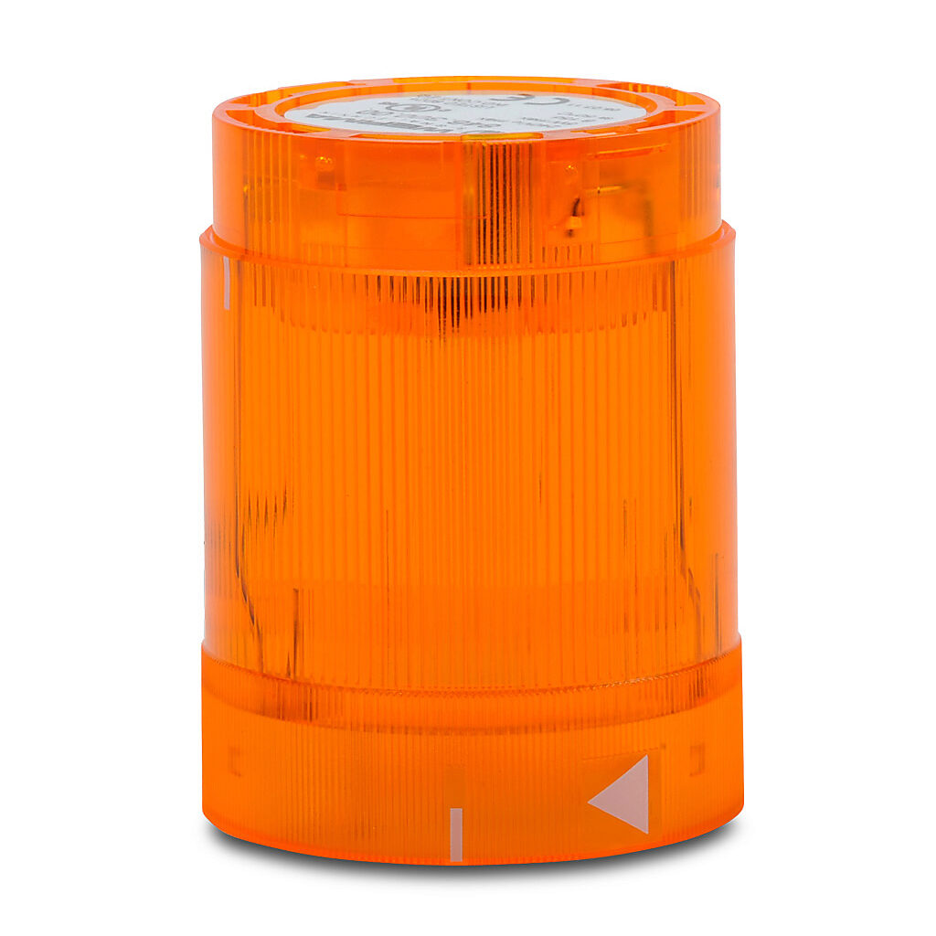 84630000 - WERMA incandescent light element, 50mm diameter, yellow, permanent light function, 12-240 VAC/VDC, colored lens, IP54. Requires incandescent bulb.