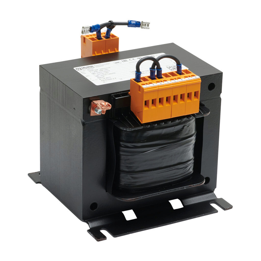 86150 - Murrelektronik control transformer, open core, 800 VA, 1-phase, 208-550 VAC selectable, 115/230 VAC secondary, 50/60 Hz, electrostatic shield, panel mount.