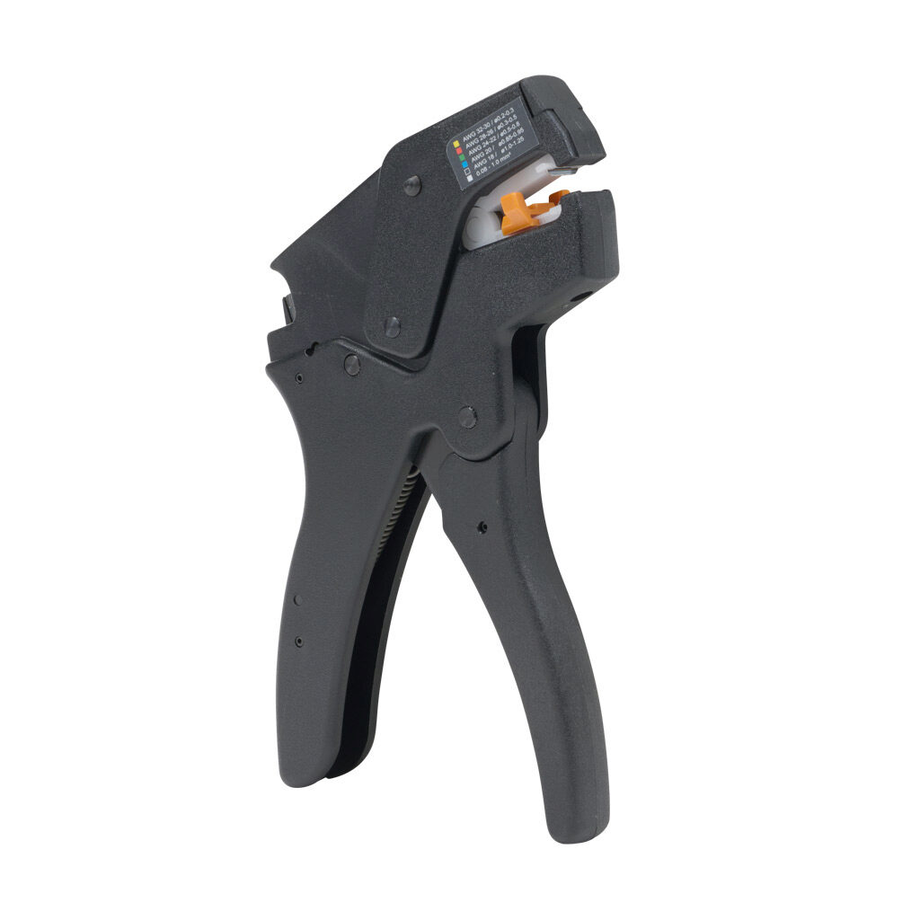 9003500000 - Weidmuller STRIPAX automatic cutting and stripping tool, compatible with round wire, special steel hardened cutting edges, self-adjusting, 32-18 AWG wire stripping capacity, 17 AWG cutting capacity. (6) blade inserts included.