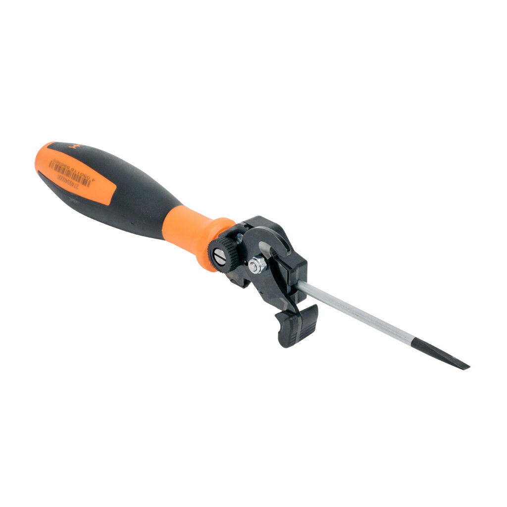 9006060000 - Weidmuller SWIFTY CS 3.5mm slotted standard cutting and stripping screwdriver, 3.9in (100mm) shaft length, cushion grip handle.