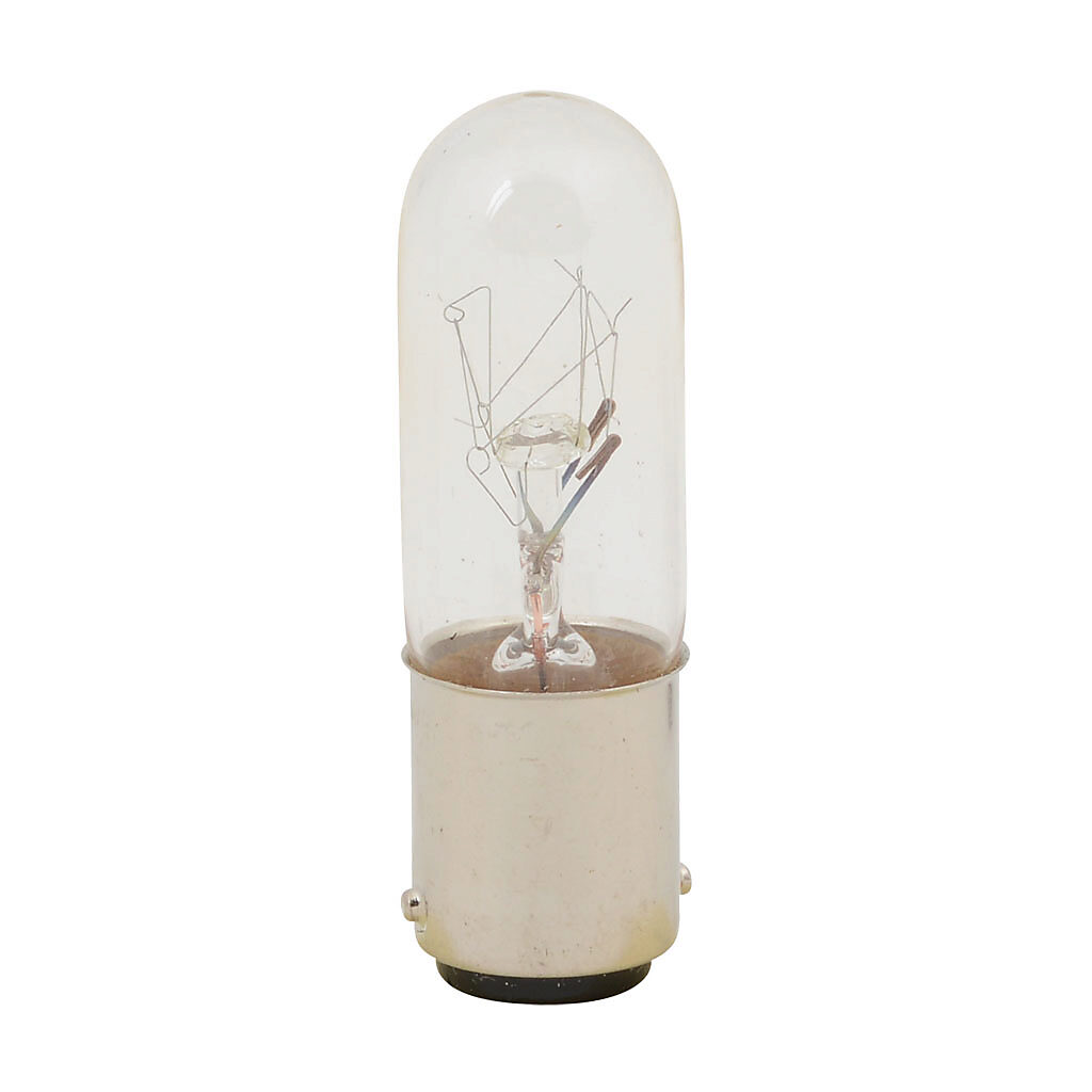 95501537 - WERMA bulb, incandescent, replacement, 115 VAC, BA15d bayonet, clear, 7W.