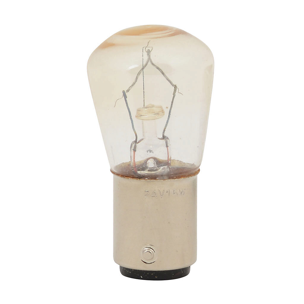 95582635 - WERMA bulb, incandescent, replacement, 24 VAC/VDC, BA15d bayonet, clear, 15W.