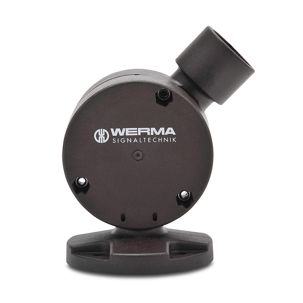 96000030 - WERMA foldaway base, black, polyamide. For use with 50mm or 70mm terminal elements. Rubber seal included.