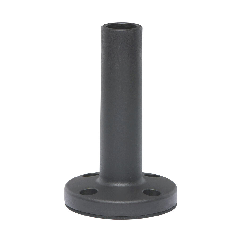 96000064 - WERMA eSIGN series mounting tube with base, 70mm diameter, 110mm length, black, polyamide. For use with WERMA eSIGN signal towers.