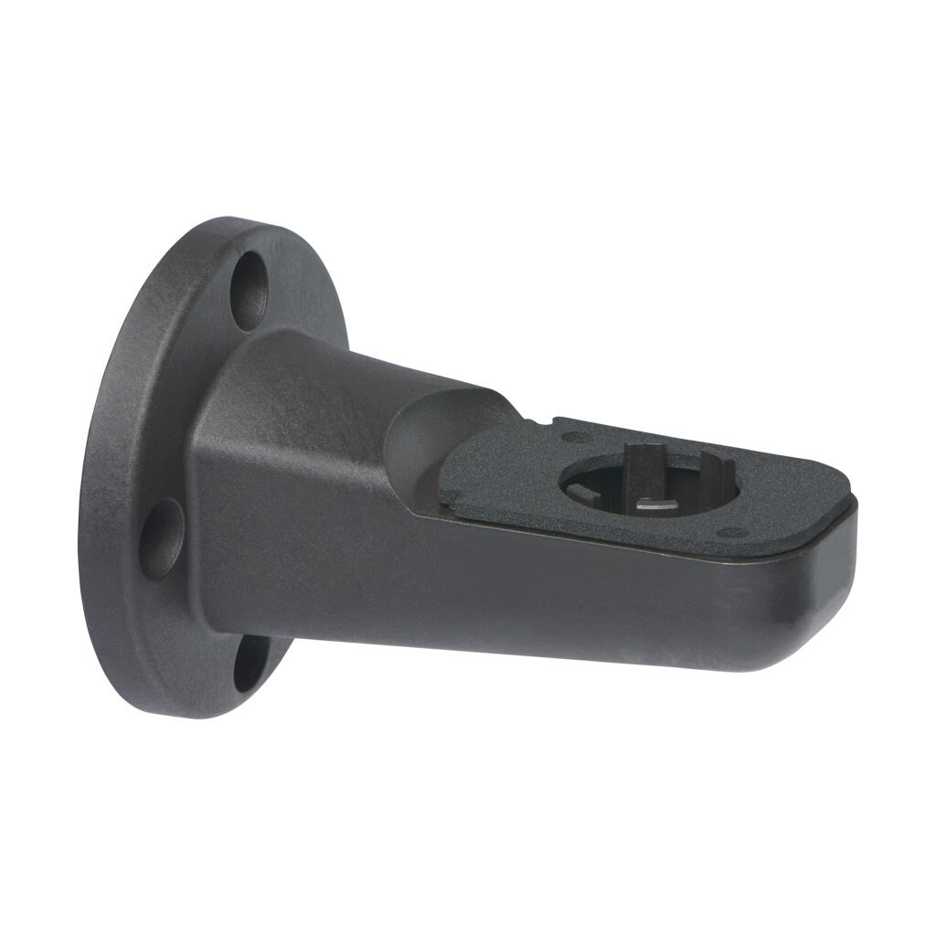 96000065 - WERMA eSIGN series mounting bracket adapter, wall mount, black, polyamide. For use with WERMA eSIGN signal towers.