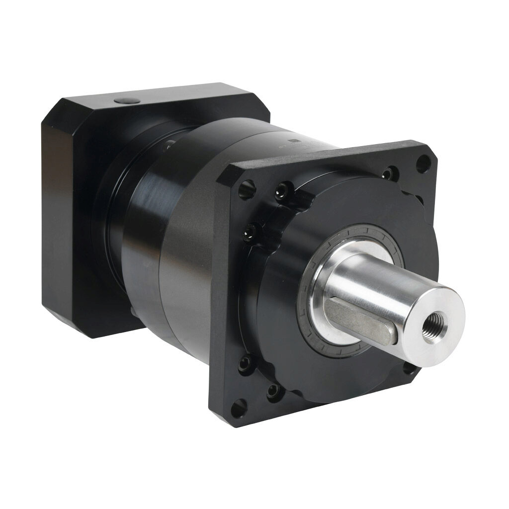 96200701 - LS Electric high-precision planetary gearbox, 20:1 ratio, inline, 55mm diameter output shaft, nominal output torque 1060 N-m (9382 lb-in), 2-stage, 180mm frame. For use with APM-FF series 3.5 kW and 5.5 kW motors.