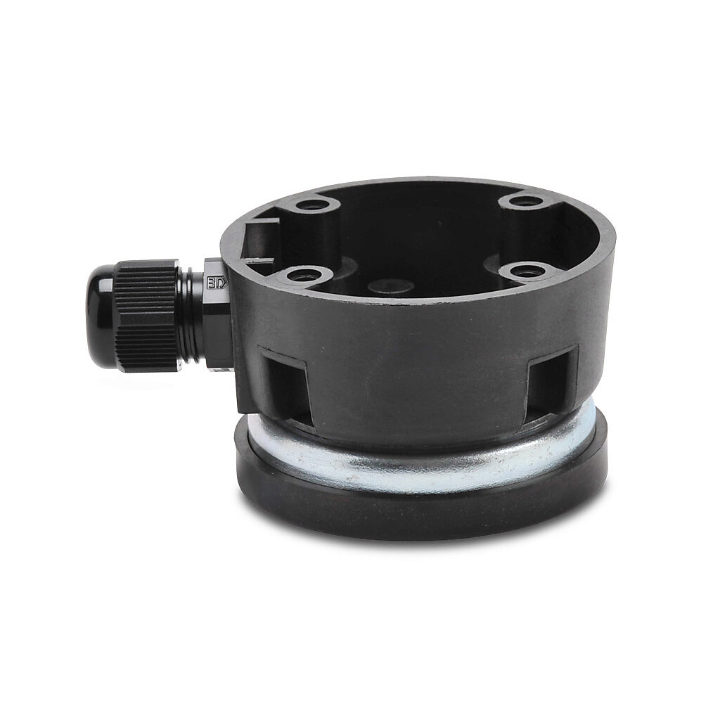 97584004 - WERMA magnetic contact box, black, polyamide. For use with 50mm and 70mm terminal elements. Mounting hardware, seal and M16 x 1.5mm cable gland included.
