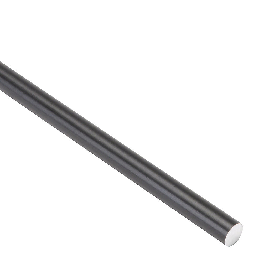 A-AWI-04-250 - igus drylin R series round shaft, 6060/6061 aluminum, 450-550 HV, hard-anodized aluminum, 1/4in diameter, 250mm length. For use with 1/4in drylin R series, igus igubal E and K series and iglide bearings.