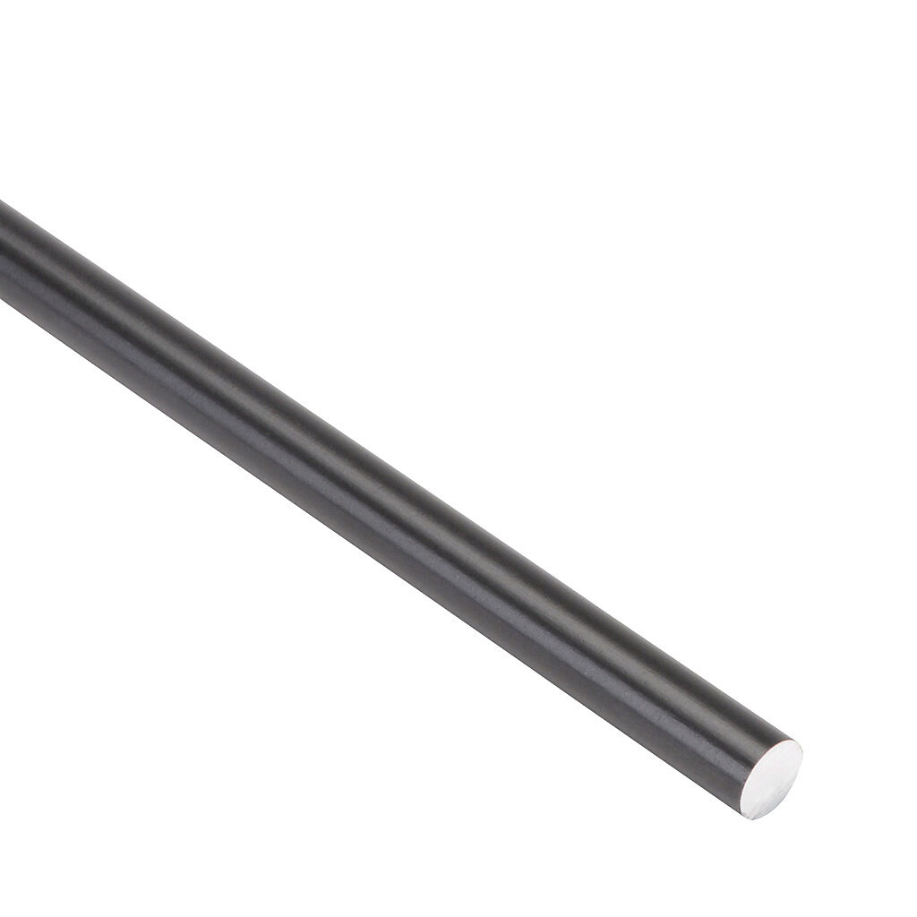 A-AWI-04-500 - igus drylin R series round shaft, 6060/6061 aluminum, 450-550 HV, hard-anodized aluminum, 1/4in diameter, 500mm length. For use with 1/4in drylin R series, igus igubal E and K series and iglide bearings.