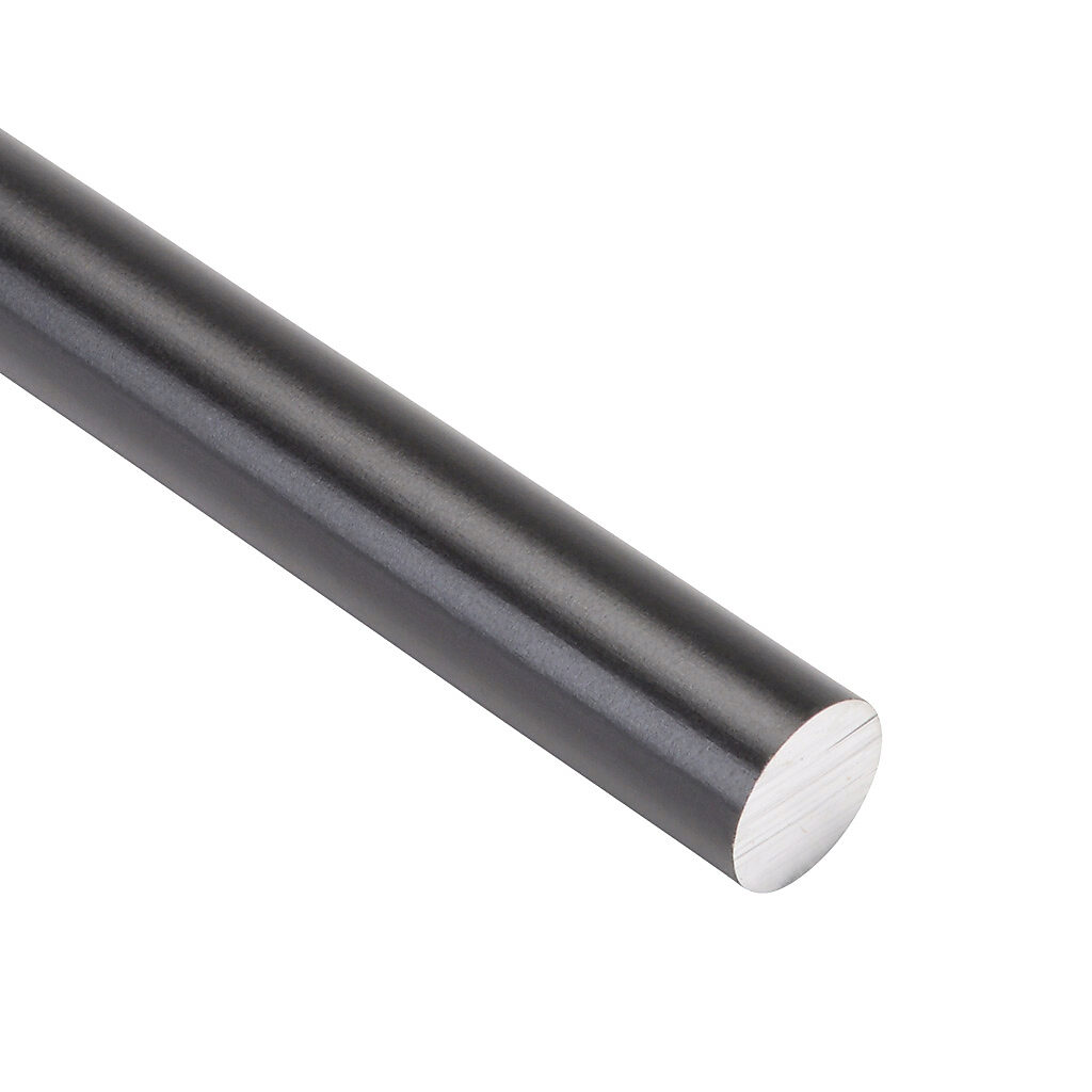 A-AWI-08-1000 - igus drylin R series round shaft, 6060/6061 aluminum, 450-550 HV, hard-anodized aluminum, 1/2in diameter, 1000mm length. For use with 1/2in drylin R series, igus igubal E and K series and iglide bearings.
