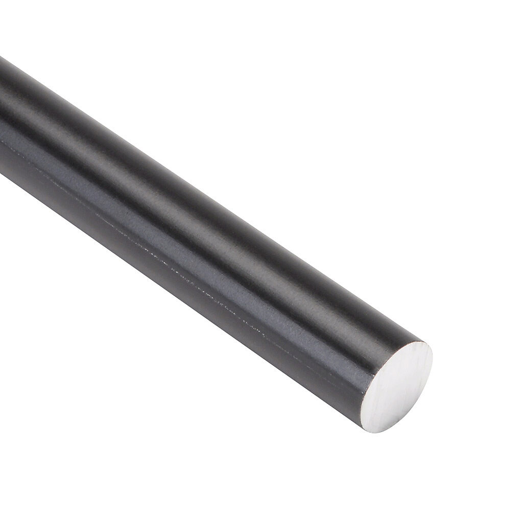 A-AWI-08-500 - igus drylin R series round shaft, 6060/6061 aluminum, 450-550 HV, hard-anodized aluminum, 1/2in diameter, 500mm length. For use with 1/2in drylin R series, igus igubal E and K series and iglide bearings.
