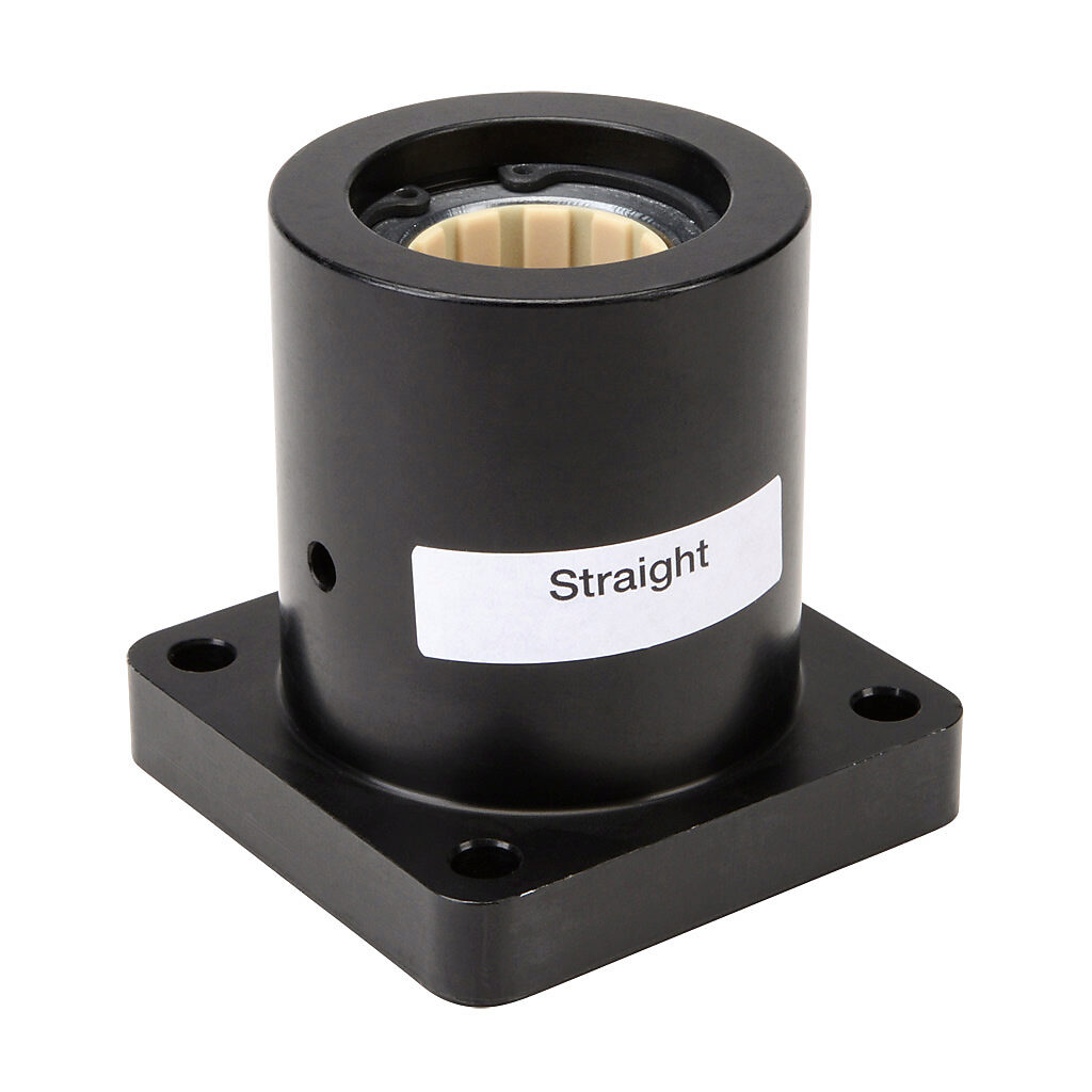 A-FJUI-11-16 - igus drylin R series 4-bolt flange pillow block plain bearing, type J polymer, 1in inside diameter, 2-13/16in overall length, anodized aluminum housing, fixed, 2-3/4 x 2-3/4in flange.