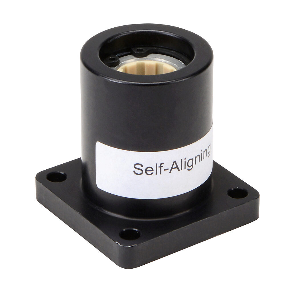 A-FJUI-13-08 - igus drylin R series 4-bolt flange pillow block plain bearing, type J polymer, 1/2in inside diameter, 1-11/16in overall length, anodized aluminum housing, self-aligning, 1-5/8 x 1-5/8in flange.