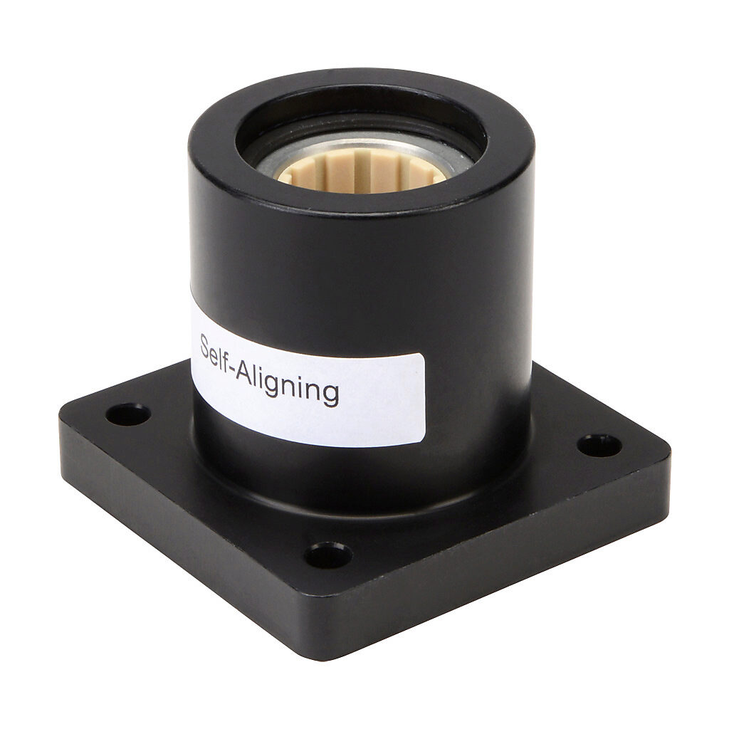 A-FJUI-13-12 - igus drylin R series 4-bolt flange pillow block plain bearing, type J polymer, 3/4in inside diameter, 2-1/16in overall length, anodized aluminum housing, self-aligning, 2-3/8 x 2-3/8in flange.