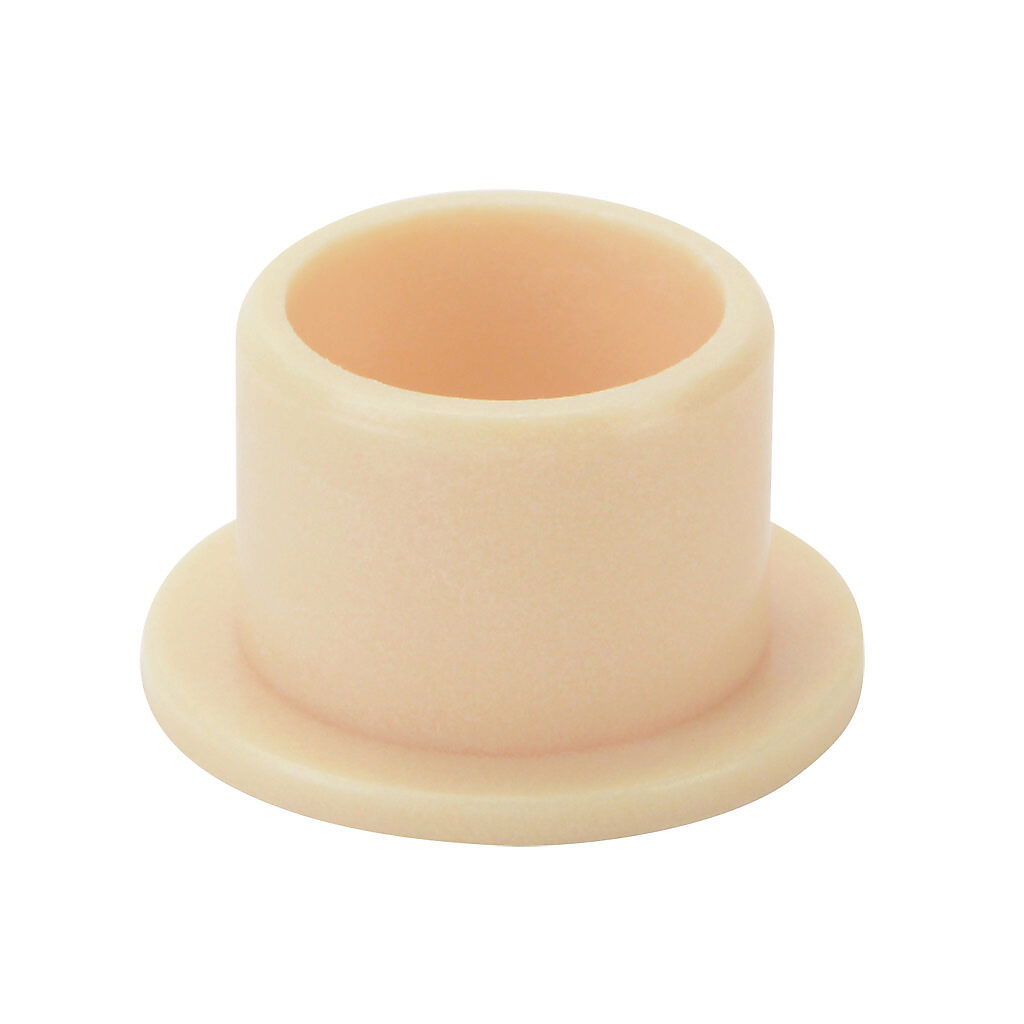A-JFI-0810-08 - igus iglide series closed plain bearing, type J polymer, 1/2in inside diameter, 5/8in outside diameter, 1/2in overall length, 7/8in diameter flange. Package of 10. For use with 1/2in diameter drylin R series shafts.