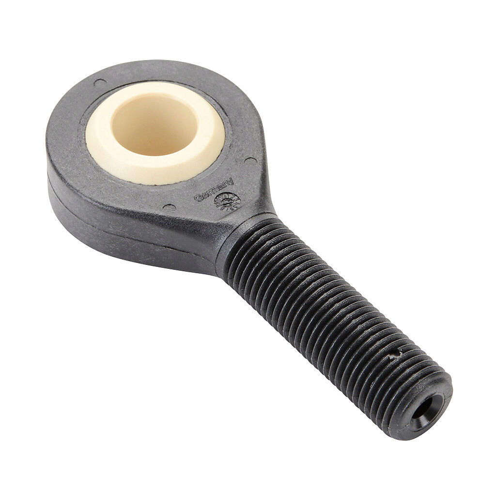 A-KARI-08 - igus igubal K series rod end mounted spherical bearing, type L280 polymer, 1/2in inside diameter, 0.625in width, igumid G polymer housing, self-aligning, 1/2-20 UNF male. Package of 2.
