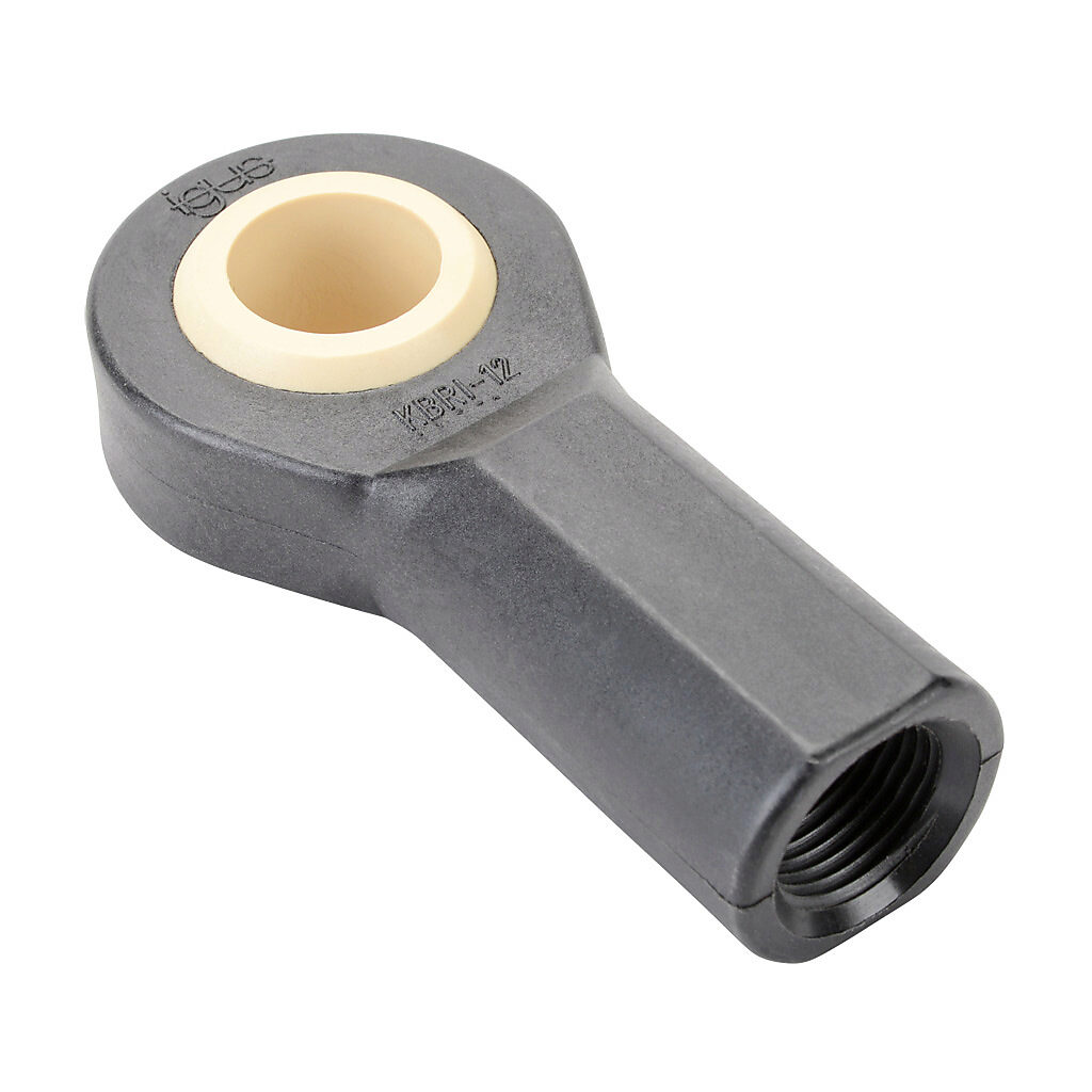 A-KBRI-12 - igus igubal K series rod end mounted spherical bearing, type L280 polymer, 3/4in inside diameter, 0.875in width, igumid G polymer housing, self-aligning, 3/4-16 UNF female.