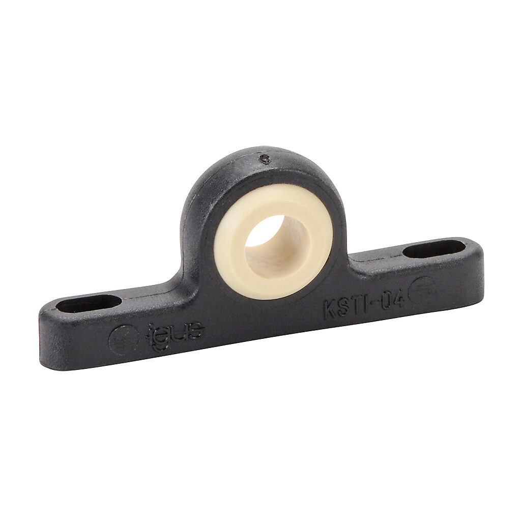 A-KSTI-04 - igus igubal K series pillow block mounted spherical bearing, type L280 polymer, 1/4in inside diameter, igumid G polymer housing, self-aligning. Package of 4.