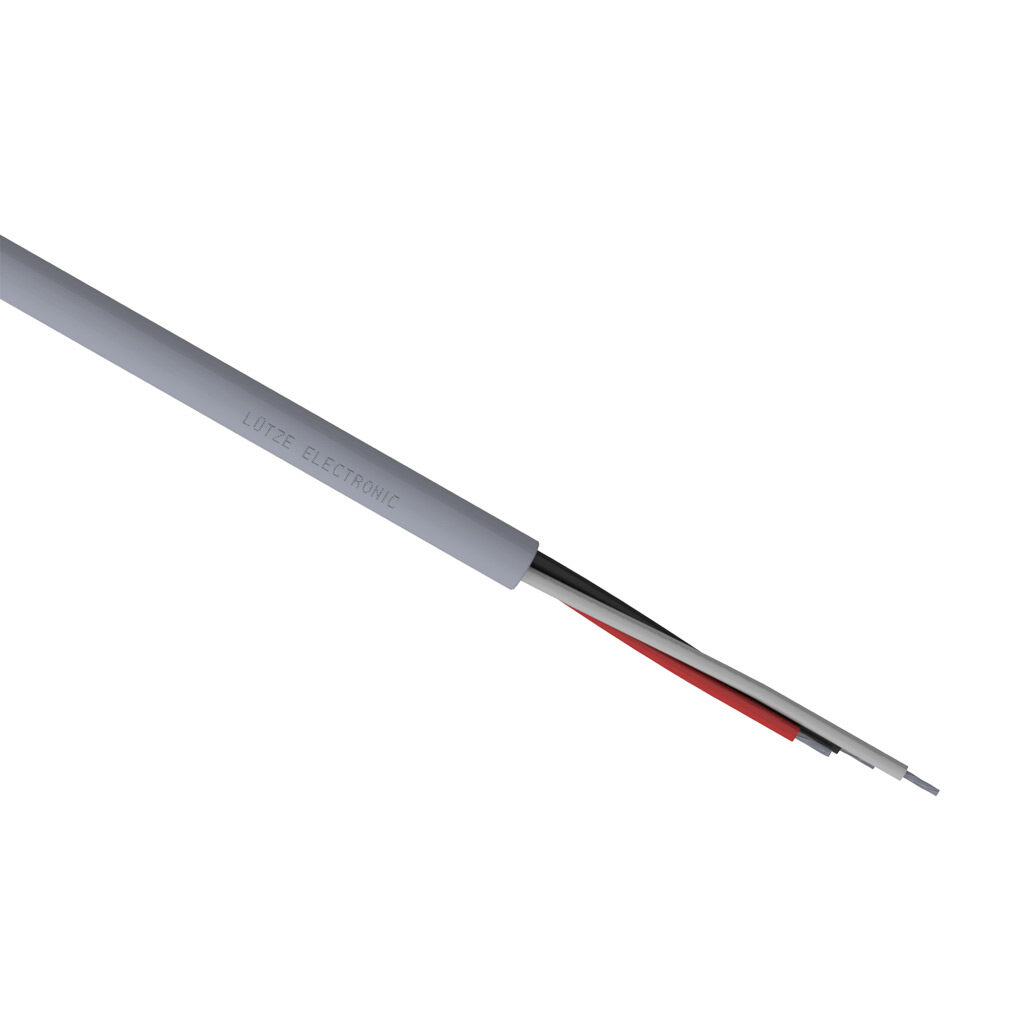 A3031803-1 - LUTZE ELECTRONIC flexible control and signal cable, unshielded, 3 conductors, 18 AWG, 19-stranded, tinned copper, PVC conductor insulation material, PVC jacket, gray, cut to length.