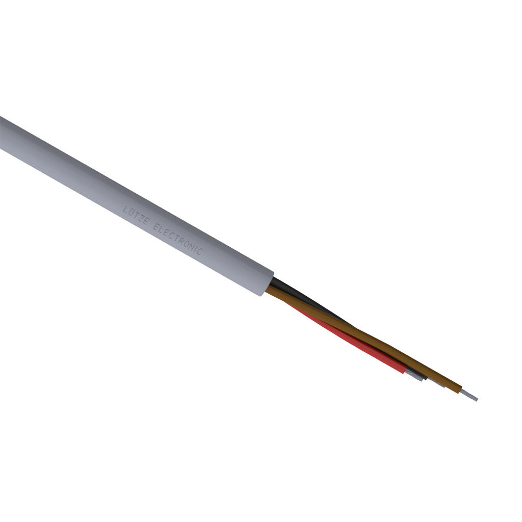 A3032203-1 - LUTZE ELECTRONIC flexible control and signal cable, unshielded, 3 conductors, 22 AWG, 19-stranded, tinned copper, PVC conductor insulation material, PVC jacket, gray, cut to length.