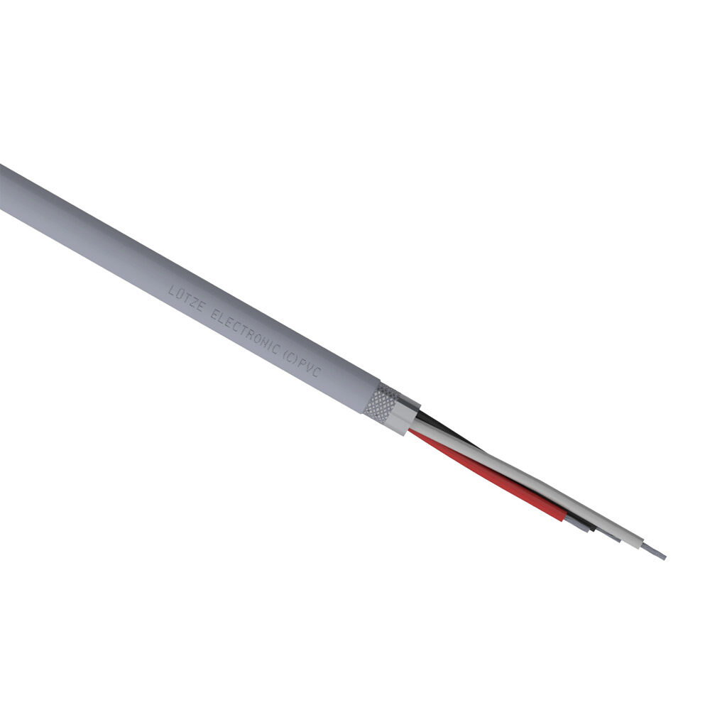 A3132003-1 - LUTZE ELECTRONIC flexible control and signal cable, overall shielded, 3 conductors, 20 AWG, 19-stranded, tinned copper, PVC conductor insulation material, PVC jacket, gray, cut to length.