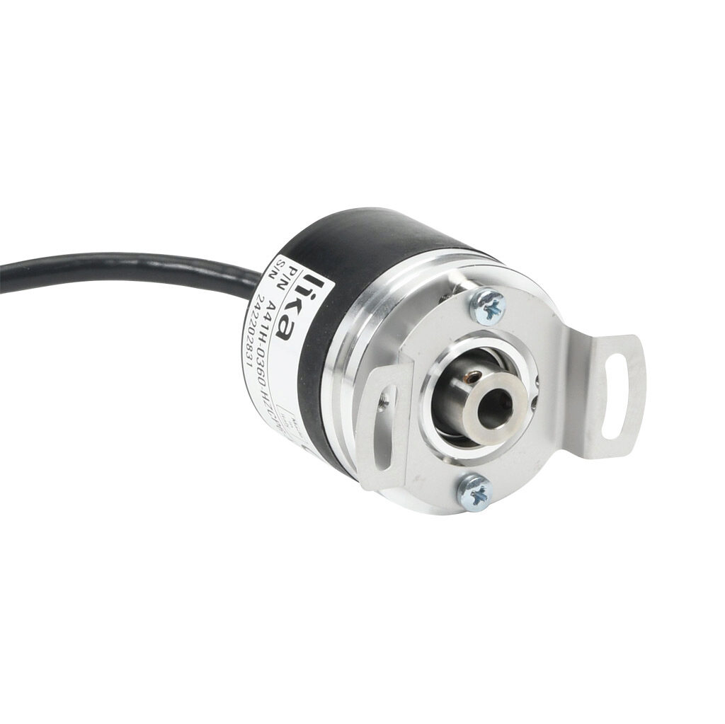 A41H-0360-HZCP6-AL2 - Lika Electronic A41 series incremental (quadrature) rotary encoder, 5-30 VDC, universal (line driver or NPN/PNP open collector) output, light duty, 360 ppr, 1/4in hollow shaft, 41mm diameter body, IP64, 6.5ft/2m cable length,...