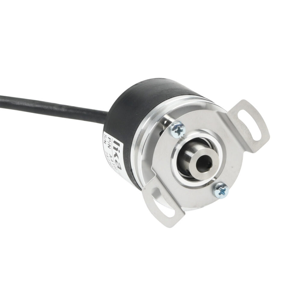A41H-1024-HZCP6-AL2 - Lika Electronic A41 series incremental (quadrature) rotary encoder, 5-30 VDC, universal (line driver or NPN/PNP open collector) output, light duty, 1024 ppr, 1/4in hollow shaft, 41mm diameter body, IP64, 6.5ft/2m cable length...