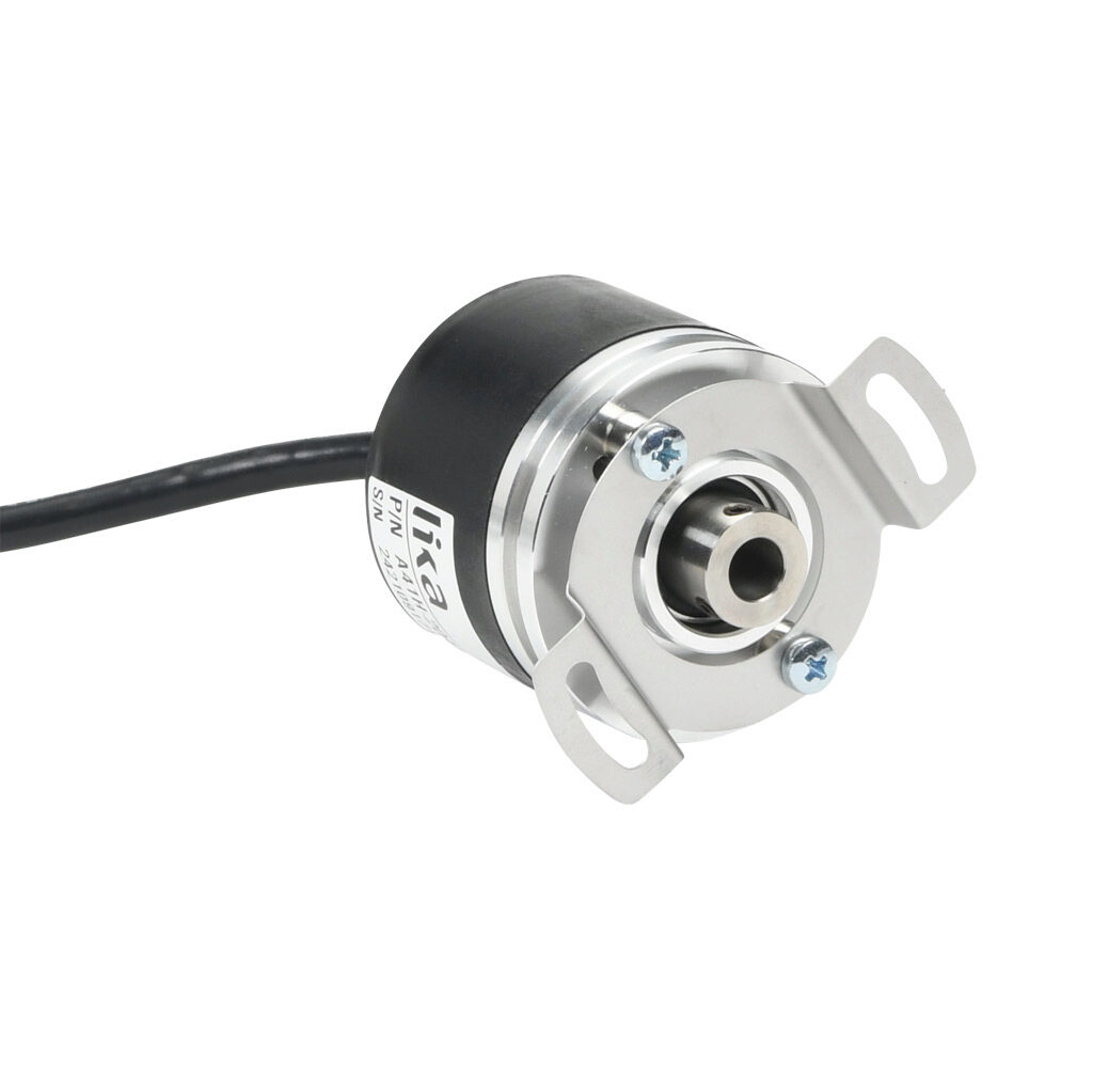 A41H-2048-HZCP6-AL2 - Lika Electronic A41 series incremental (quadrature) rotary encoder, 5-30 VDC, universal (line driver or NPN/PNP open collector) output, light duty, 2048 ppr, 1/4in hollow shaft, 41mm diameter body, IP64, 6.5ft/2m cable length...