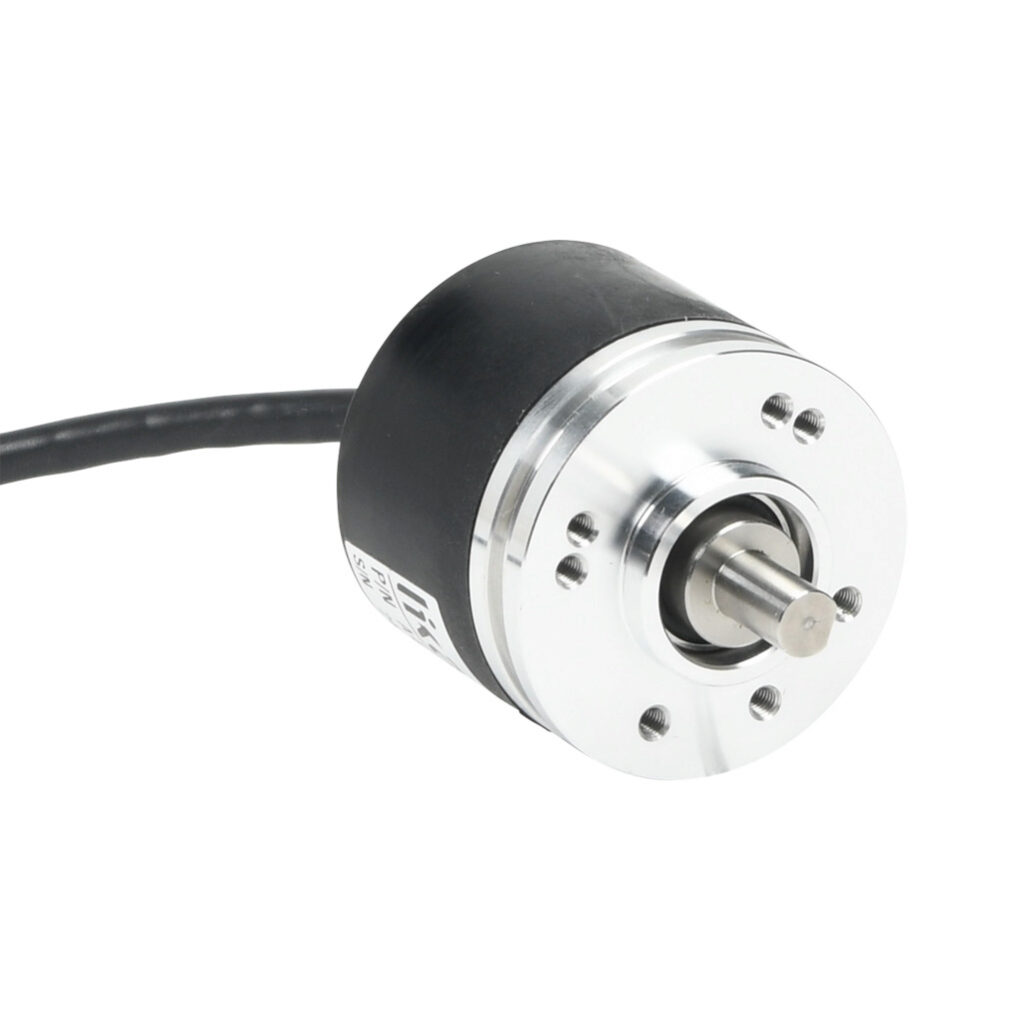 A41S-0200-HZCP6-AL2 - Lika Electronic A41 series incremental (quadrature) rotary encoder, 5-30 VDC, universal (line driver or NPN/PNP open collector) output, light duty, 200 ppr, 1/4in solid shaft, 41mm diameter body, IP64, 6.5ft/2m cable length, ...