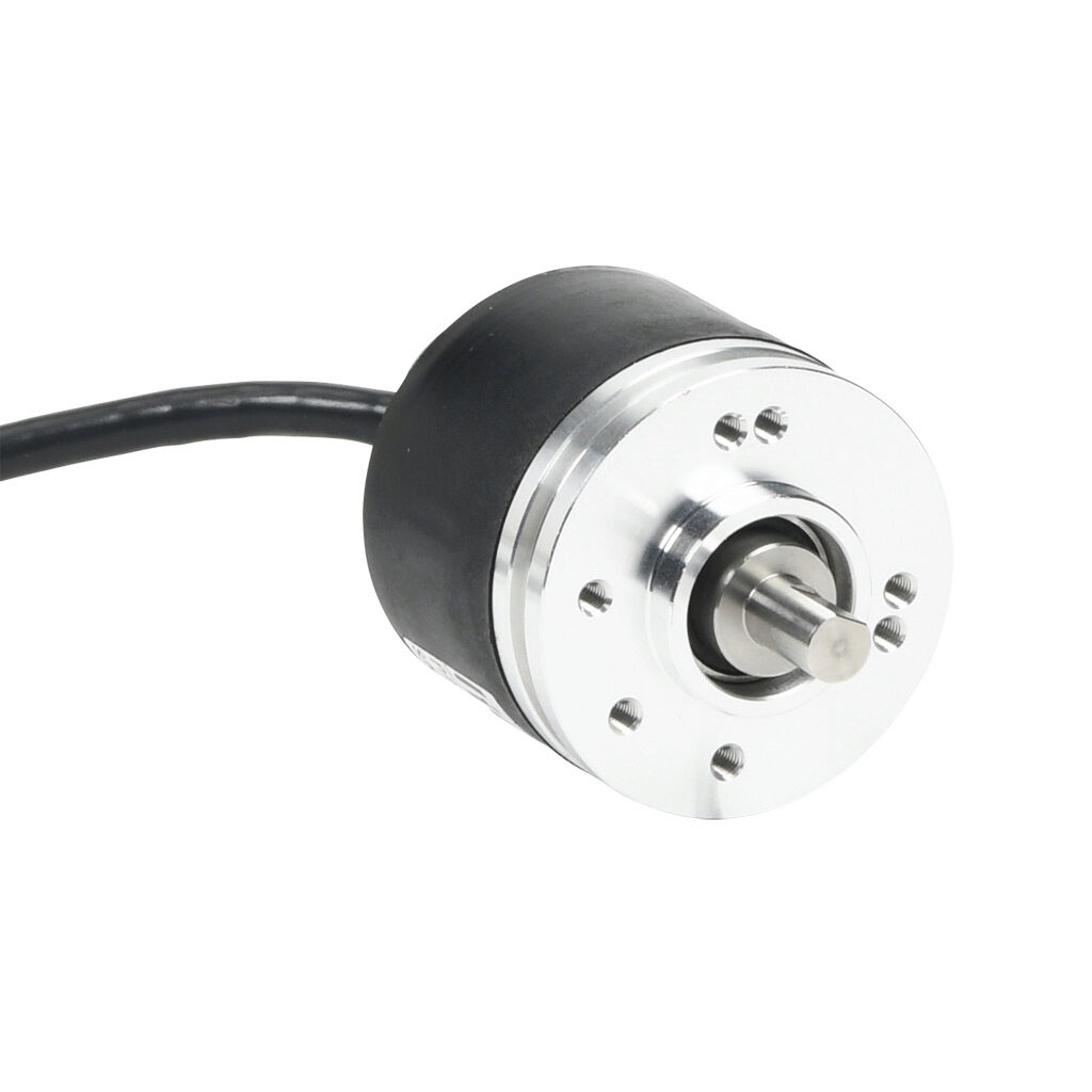 A41S-1000-HZCP6-AL2 - Lika Electronic A41 series incremental (quadrature) rotary encoder, 5-30 VDC, universal (line driver or NPN/PNP open collector) output, light duty, 1000 ppr, 1/4in solid shaft, 41mm diameter body, IP64, 6.5ft/2m cable length,...