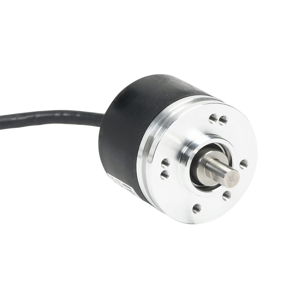 A41S-2000-HZCP6-AL2 - Lika Electronic A41 series incremental (quadrature) rotary encoder, 5-30 VDC, universal (line driver or NPN/PNP open collector) output, light duty, 2000 ppr, 1/4in solid shaft, 41mm diameter body, IP64, 6.5ft/2m cable length,...