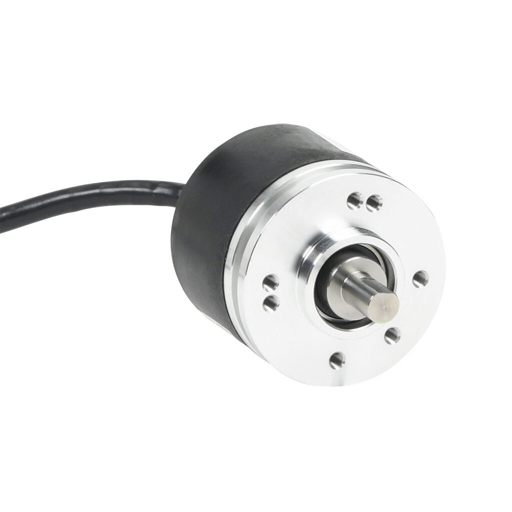 A41S-3600-HZCP6-AL2 - Lika Electronic A41 series incremental (quadrature) rotary encoder, 5-30 VDC, universal (line driver or NPN/PNP open collector) output, light duty, 3600 ppr, 1/4in solid shaft, 41mm diameter body, IP64, 6.5ft/2m cable length,...