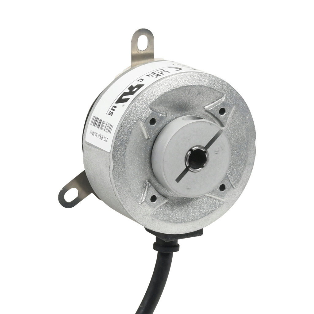 A50H-0360-HZCP6-RL2 - Lika Electronic A50 series incremental (quadrature) rotary encoder, 5-30 VDC, universal (line driver or NPN/PNP open collector) output, medium duty, 360 ppr, 1/4in hollow shaft, 50mm diameter body, IP65, 6.5ft/2m cable length...