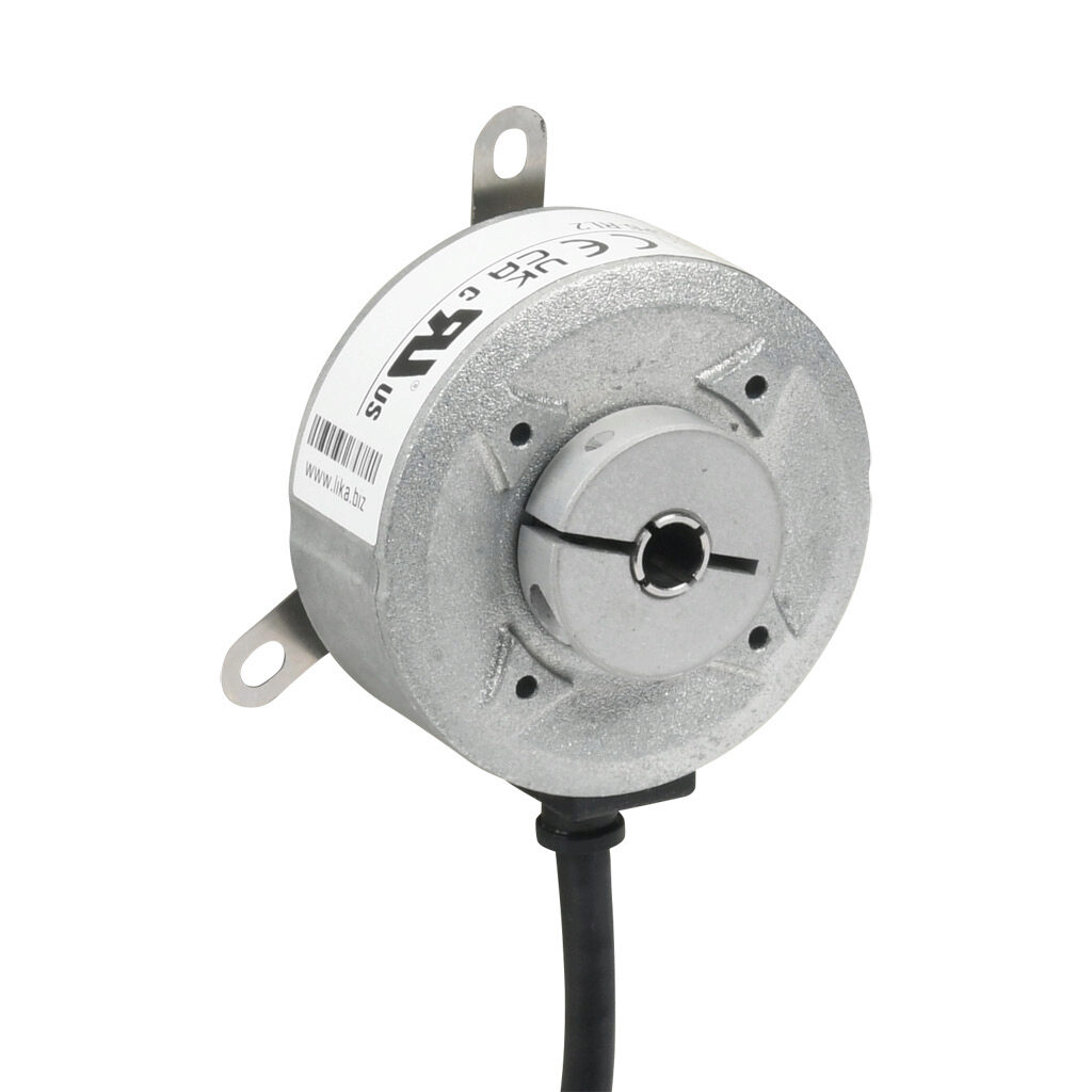 A50H-1000-HZCP6-RL2 - Lika Electronic A50 series incremental (quadrature) rotary encoder, 5-30 VDC, universal (line driver or NPN/PNP open collector) output, medium duty, 1000 ppr, 1/4in hollow shaft, 50mm diameter body, IP65, 6.5ft/2m cable lengt...