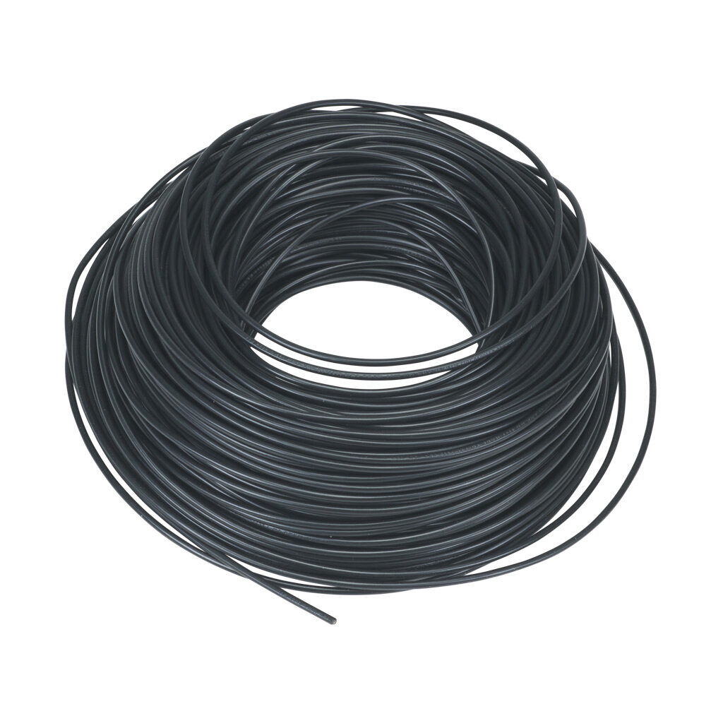 A61601 - LUTZE HAR H07V-K hook-up wire, single conductor, 16 AWG (1.50mm2), 30-stranded, tinned copper, PVC conductor insulation material, black, 450/750V (H07V2-K), 600V (MTW), 328ft carton.