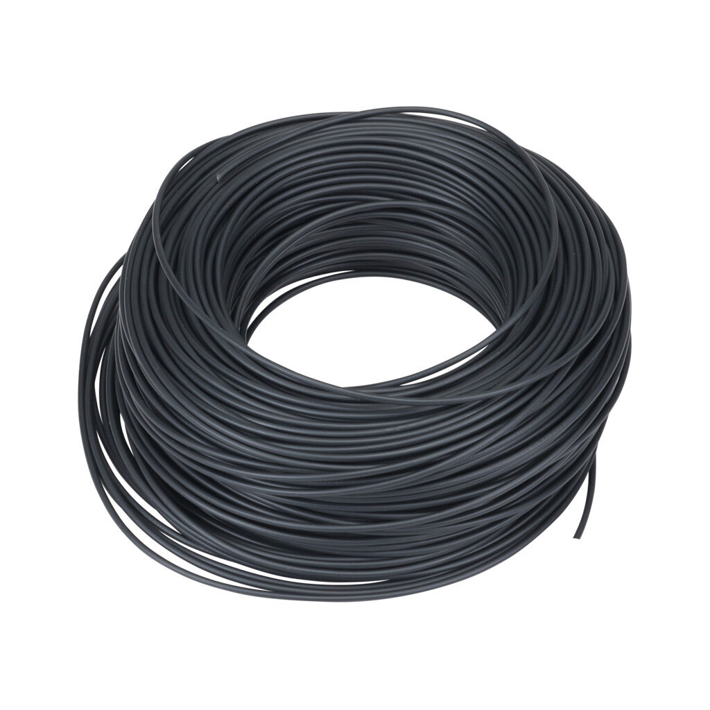 A61901 - LUTZE HAR H05V-K hook-up wire, single conductor, 19 AWG (0.75mm2), 24-stranded, tinned copper, PVC conductor insulation material, black, 300/500V (H05V2-K), 600V (MTW), 328ft carton.