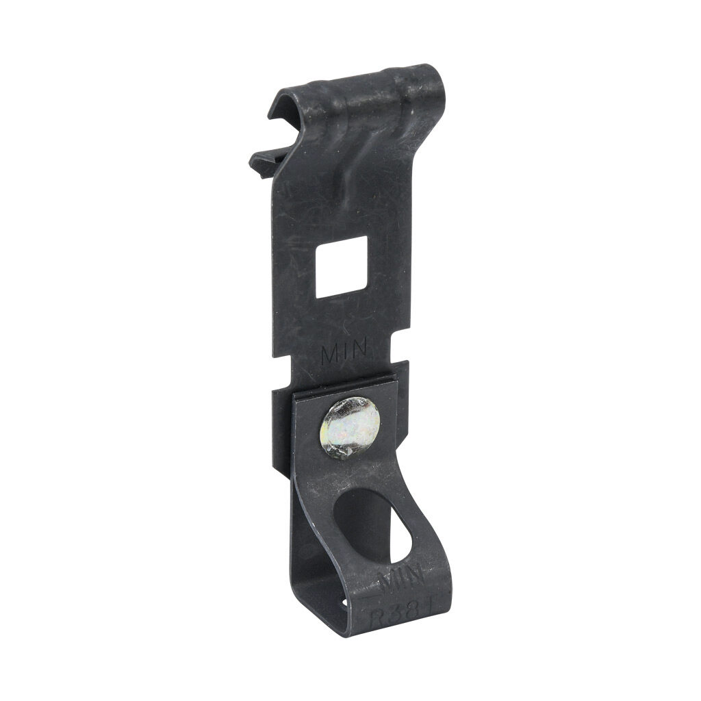 ABC25R38T - Minerallac z-purlin rod hanger, package of 100. For use with 1/16 to 1/4in z-purlin and 3/8-18 UNC threaded rod.